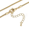 Alloy Blue Enamel Camellia Flower Pendant Necklaces NJEW-B113-02-4