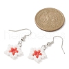 Glass Beaded Star Dangle Earrings EJEW-MZ00111-4