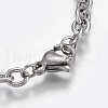 304 Stainless Steel Charm Bracelets BJEW-E349-01P-4