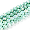 Electroplate Glass Beads Strands GLAA-N010-8mm-03-1