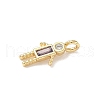 Brass Micro Pave Cubic Zirconia Pendants ZIRC-I356-17G-A02-2
