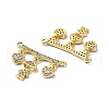 Rack Plating Brass Micro Pave Clear Cubic Zirconia Pendants KK-R157-12B-G-2