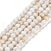 Assembled Synthetic Stone and Trochus Shell Beads Strands G-B128-08A-01-1