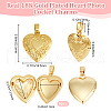 Beebeecraft 6Pcs Brass Locket Pendants KK-BBC0015-52-2