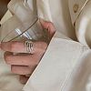 Hand Bone 925 Sterling Silver Adjustable Cuff Rings FS-WG67184-01-2