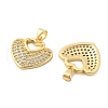 Brass Micro Pave Cubic Zirconia Pendants KK-R229-11G-D-2