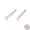 925 Sterling Silver Flat Pad  Stud Earring Findings STER-K167-045A-S-5