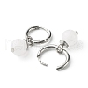 Natural White Jade Beads Earrings for Girl Women Gift EJEW-JE04607-03-3