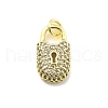 Rack Plating Brass Micro Pave Cubic Zirconia Pendants KK-D359-03G-1