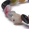 Natural Tourmaline Stretch Beaded Bracelets BJEW-K213-C15-3