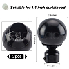 Gorgecraft 2Pcs Iron Round Curtain Rod Finials FIND-GF0002-96A-2