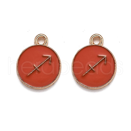 Alloy Enamel Pendants ENAM-S124-01B-12F-1