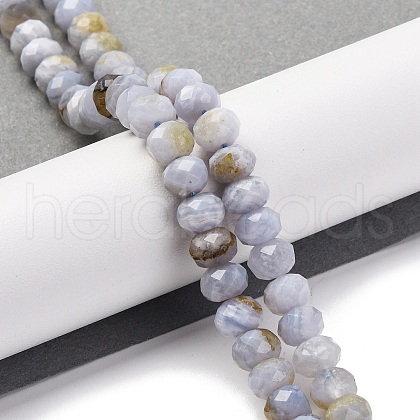 Natural Blue Lace Agate Beads Strands G-K380-A33-04-1