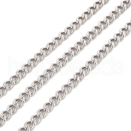 Tarnish Resistant 304 Stainless Steel Cuban Link Chains CHS-K016-03A-P-1