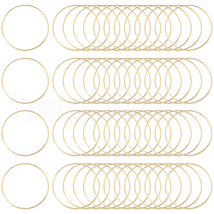 SOFPLATE 60Pcs Brass Linking Rings KK-SP0002-13B-1