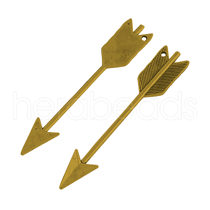 Tibetan Style Alloy Arrow Big Pendants TIBEP-1044-AG-LF-1