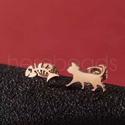 Stainless Steel Stud Earrings for Women PW-WGFE412-03-1