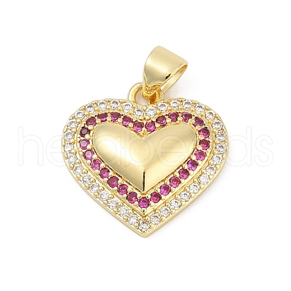 Brass Micro Pave Cubic Zirconia Pendants KK-D317-085G-1