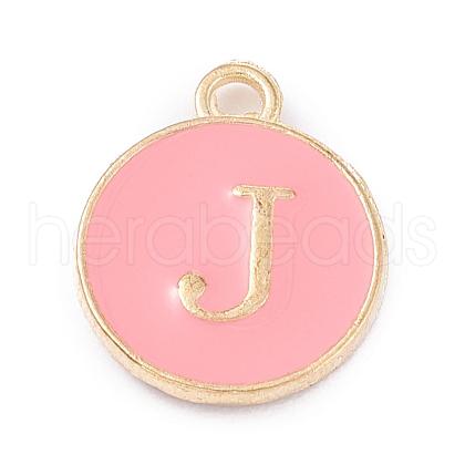 Golden Plated Alloy Enamel Charms X-ENAM-Q437-14J-1