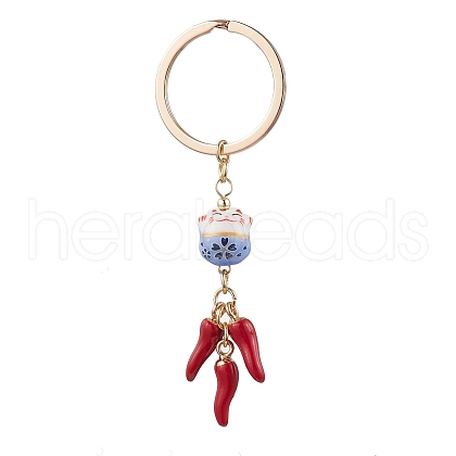 Porcelain & Alloy Enamel Keychain KEYC-JKC01156-02-1