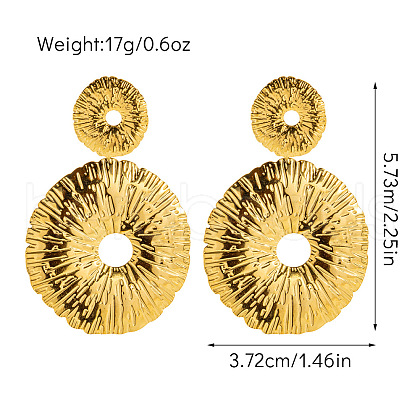 304 Stainless Steel Dangle Stud Earrings FS-WGEF041-02-1