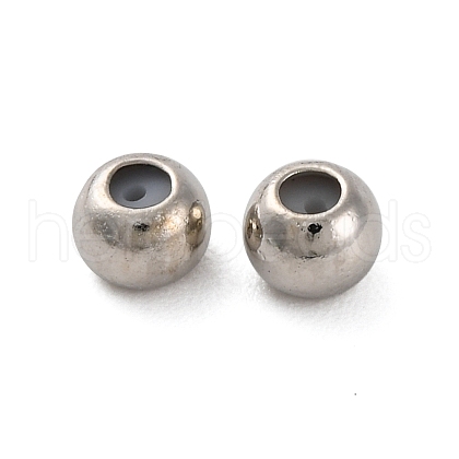 Rack Plating Round Brass Beads KK-Z070-25P-1