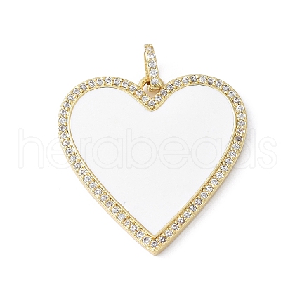Brass Micro Pave Cubic Zirconia Pendants KK-K399-11G-05-1