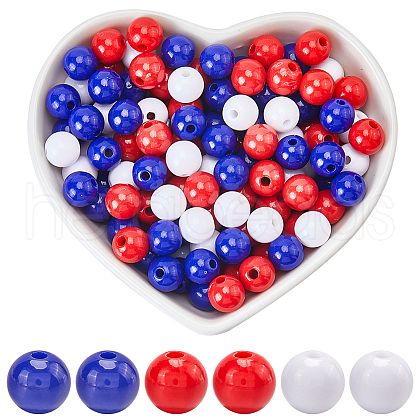 SOFPLATE Independence Day Themed Opaque Acrylic Beads MACR-SP0001-31B-1
