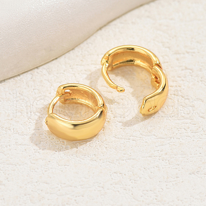 Fashionable Classic Versatile Brass Hoop Earrings with High-end Style for Women UF2391-1