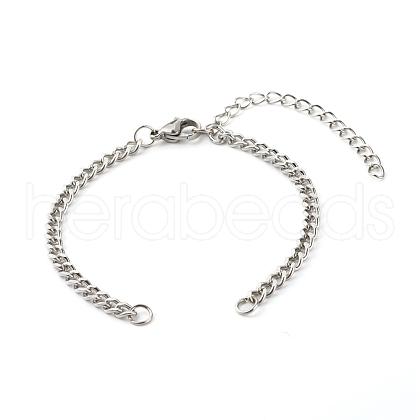 Tarnish Resistant 304 Stainless Steel Twisted Chains Bracelet Making AJEW-JB01064-1