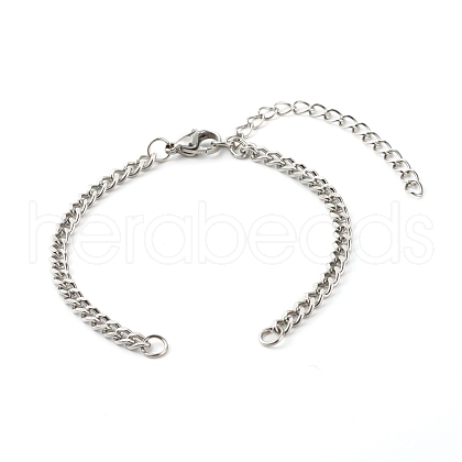 304 Stainless Steel Twisted Chains Bracelet Making AJEW-JB01064-1