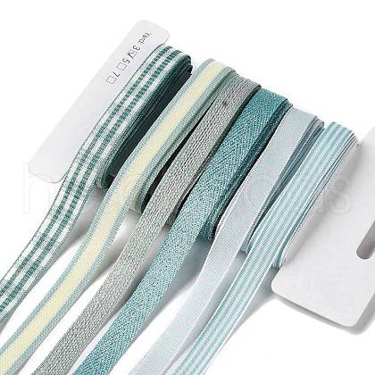 18 Yards 6 Styles Polyester Ribbon SRIB-Q022-F16-1