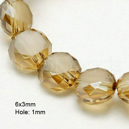 Electroplate Glass Beads EGLA-D028-02-1