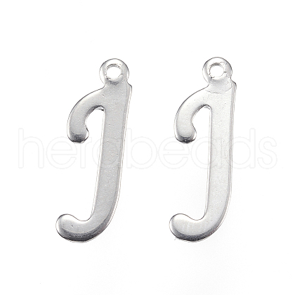 Tarnish Resistant 304 Stainless Steel Letter Pendants STAS-F039-01J-P-1