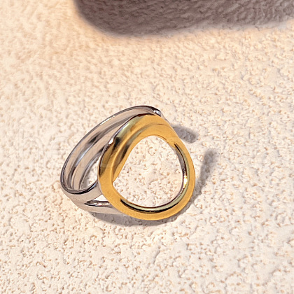 304 Stainless Steel Adjustable Cuff Rings RJEW-S626-01GP-D-1