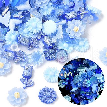 Luminous Opaque Resin Cabochons CRES-U006-01F-1