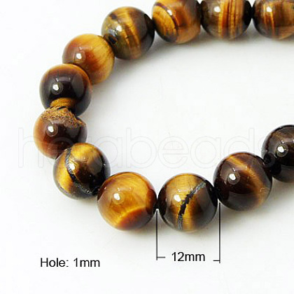 Natural Tiger Eye Beads Strands G-G099-12mm-5-1