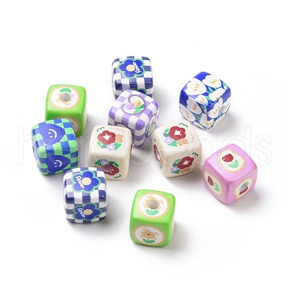 Printed Acrylic Beads SACR-P015-01-1