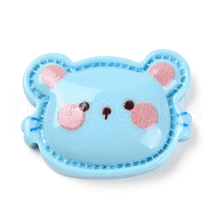 Animal Theme Opaque Resin Cabochons RESI-E046-01H-1