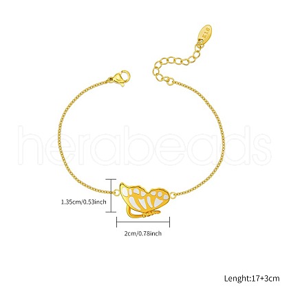 Stainless Steel Curb Chain Link Bracelets for Women OT1319-1-1