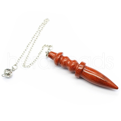Natural Red Jasper Dowsing Pendulum Big Pendants PW-WG71136-07-1