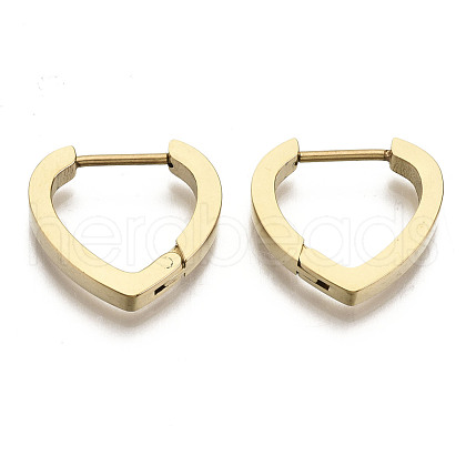 304 Stainless Steel Huggie Hoop Earrings STAS-R115-24G-1