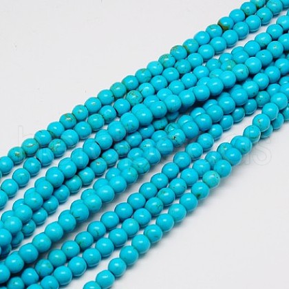 Synthetic Turquoise Beads Strands TURQ-G106-10mm-02F-1