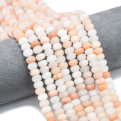 Natural Pink Aventurine Beads Strands G-P575-A02-8x5mm-02-1
