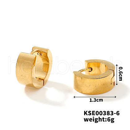 Fashionable Stainless Steel Mirror Polished Hoop Earrings for Hip-hop Street Style WQ4489-7-1