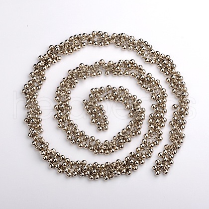 CCB Plastic Round Ball Charms Jewelry Chain for Bracelets Necklaces Making AJEW-JB00042-1