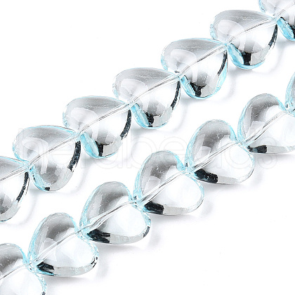 Transparency Glass Beads Strands GLAA-T023-13E-1