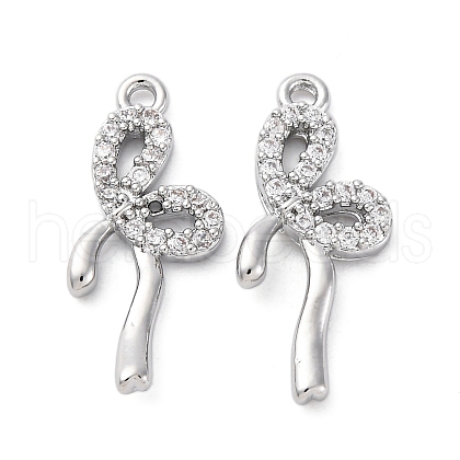 Brass Rhinestone Pendants KK-E793-16P-1