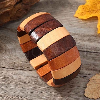Bohemia & Ethnic Style Wood Stretch Bracelets for Women WG33998-01-1