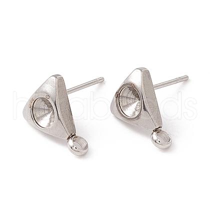 Non-Tarnish 304 Stainless Steel Stud Earring Findings STAS-P308-06P-1
